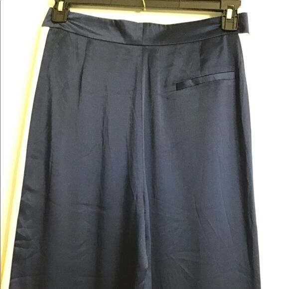 ALEXIS Blue Nicoli Wide Leg Silk Puddle Hem Trouser Pants New Size Large - Picture 6 of 13
